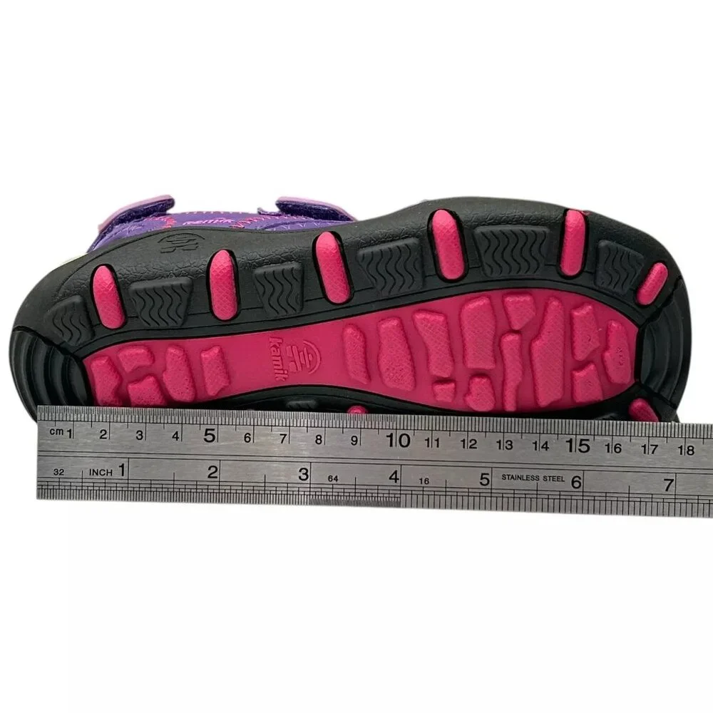 Kamik Little Girl's Sport Sandals Size 12 Purple Closed‎ Toe Adjustable Straps